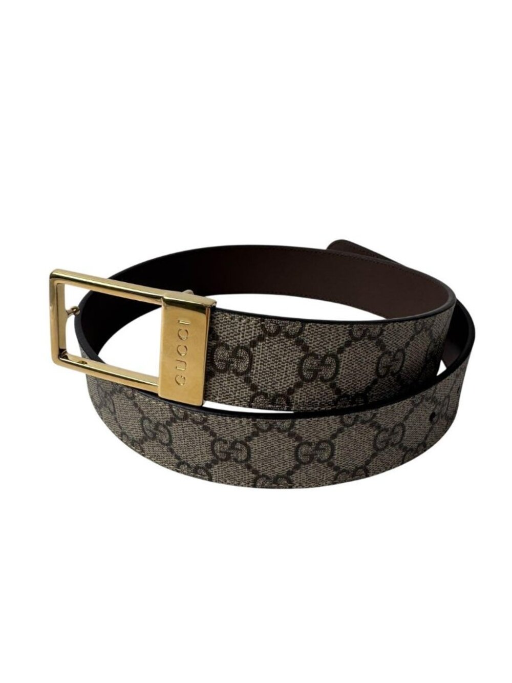 Gucci Belt GG Supreme Rectangle Buckle